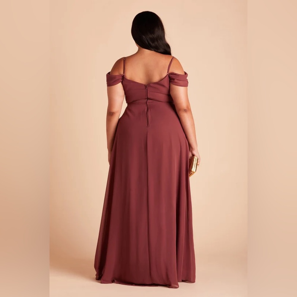 Birdy Grey DEVIN CONVERTIBLE DRESS CHIFFON ROSEWOOD CURVE 1X NEW NWT BRIDESMAID - Picture 2 of 5